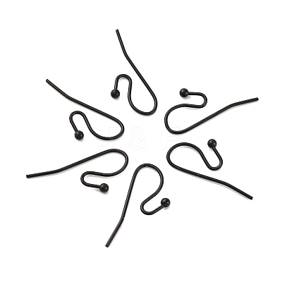 304 Stainless Steel Earring Hooks Ion Plating(IP) LS-STAS-L211-14-B-1