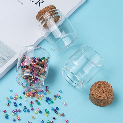 Glass Jar Glass Bottles Bead Containers AJEW-S074-03A-1