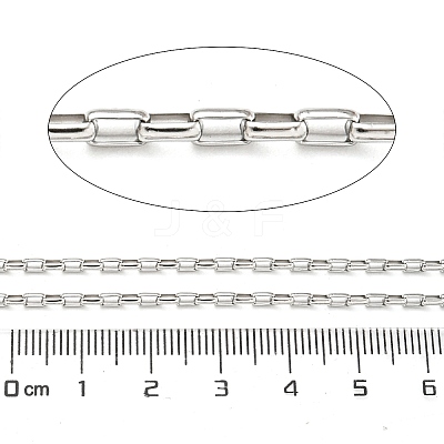 304 Stainless Steel Rectangle Link Chains CHS-G038-03P-1