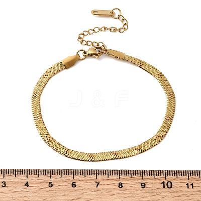 304 Stainless Steel Snake Chains Bracelets for Women BJEW-P395-02G-03-1