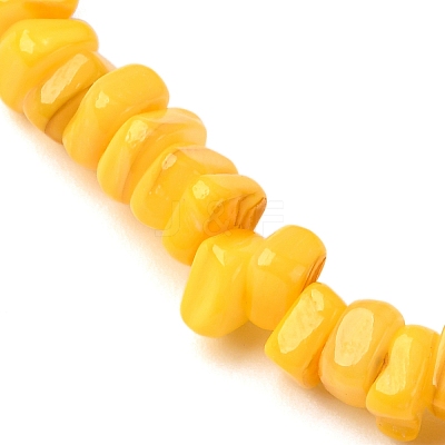Dyed Natural Freshwater Shell Beads Stretch Bracelets for Men Women BJEW-JB12477-03-1