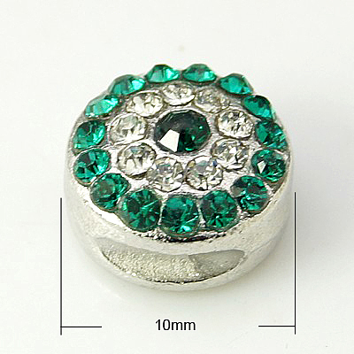 Alloy Rhinestone Beads RB-E007-1-1