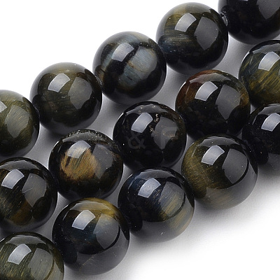 Natural Tiger Eye Beads Strands G-S259-22-6mm-1