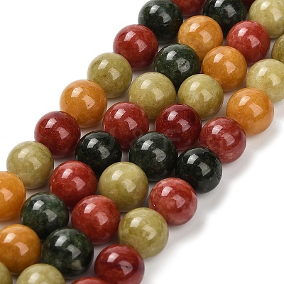 Natural White Jade Beads Strands G-Z097-A01-10mm-B-1