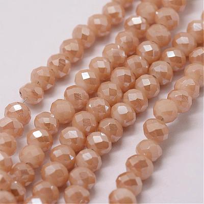 Electroplate Glass Bead Strands GLAA-K016-3x4mm-02PL-1