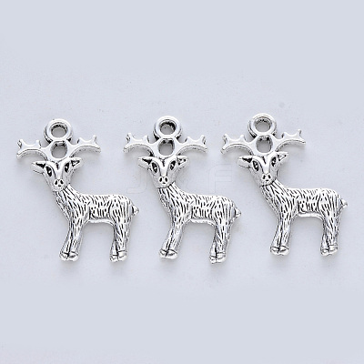 Tibetan Style Alloy Pendants X-TIBE-R316-054AS-RS-1
