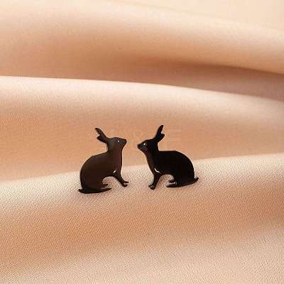 Stainless Steel Small Animal Stud Earrings for Women PW-WG87B69-08-1