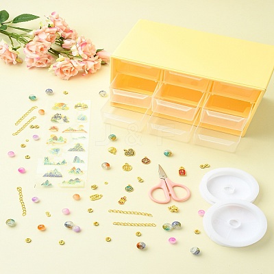 DIY Lampwork Beaded Bracelet Making Kit DIY-FZC0001-01D-1