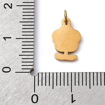 316 Surgical Stainless Steel Enamel Pendants STAS-K258-40E-G-1