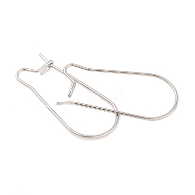 Non-Tarnish 316 Surgical Stainless Steel Hoop Earrings Findings Kidney Ear Wires X-STAS-E009-5-1