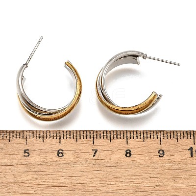 304 Stainless Steel Stud Earrings EJEW-O066-03M-1