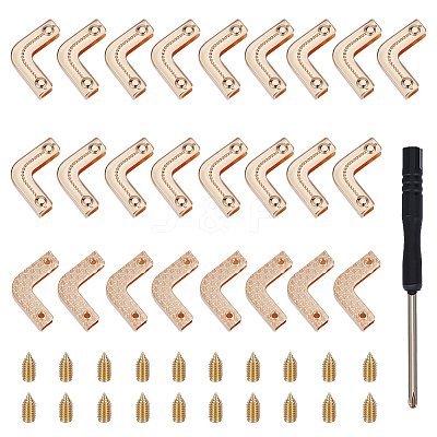 20 Sets Alloy Bag Corner Protectors FIND-OC0013-93-1