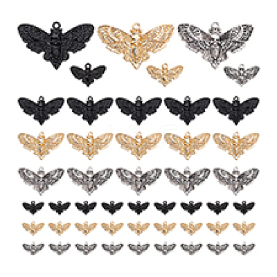 60Pcs 6 Srtyles Alloy Pendants FIND-PH0023-58-1