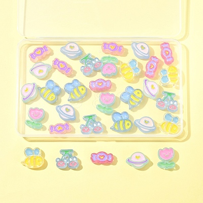 32Pcs 8 Style Transparent Acrylic Beads MACR-FS0001-95-1