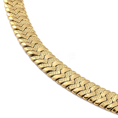 Ion Plating(IP) 304 Stainless Steel Herringbone Chain Bracelet BJEW-D028-02D-01G-1