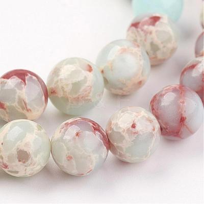 Synthetic Shoushan Stone Beads Strands G-N0311-01C-6mm-1