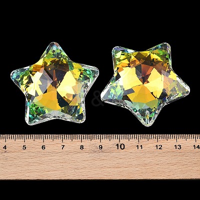 Electroplated Glass Pendants GLAA-G122-05G-1