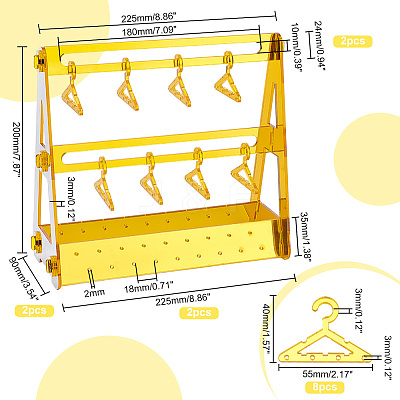 1 Set Opaque Acrylic Earring Display Stands EDIS-PH0001-23-1