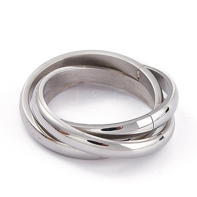 Tarnish Resistant Unisex 304 Stainless Steel Finger Rings RJEW-K233-06B-P-1