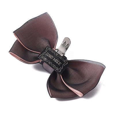 Polyester Bowknot Shoe Decorations AJEW-WH0323-25C-1