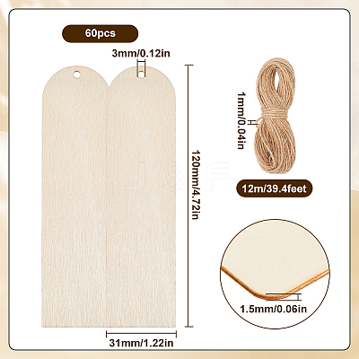 DIY Wood Bookmarks Making Kits WOOD-SP0001-21A-1
