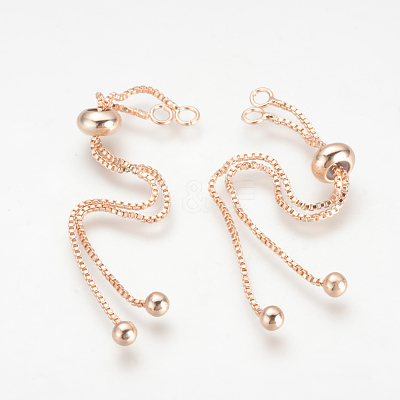 Brass Box Chain Slider Bracelet Making KK-Q675-05-1
