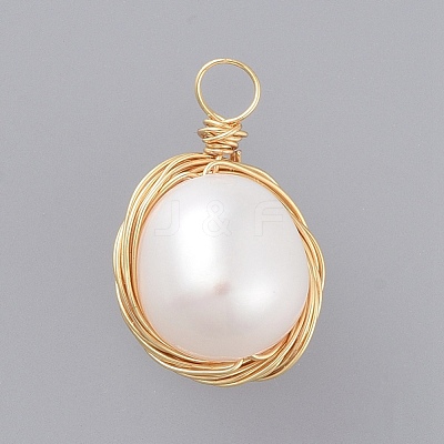 Natural Baroque Pearl Keshi Pearl X-PALLOY-JF00409-1
