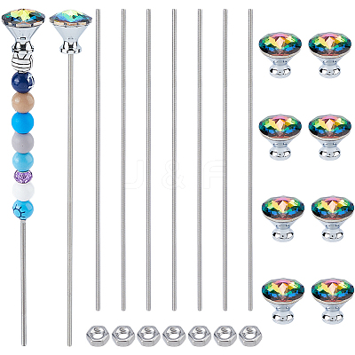 DIY Beaded Garden Stakes Making Kit DIY-FH0010-86A-1