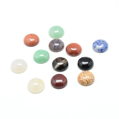Natural & Synthetic Gemstone Cabochons G-T020-14mm-M-1