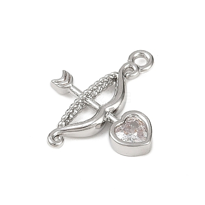 Brass Pave Clear Cubic Zirconia Pendants KK-L238-11P-1