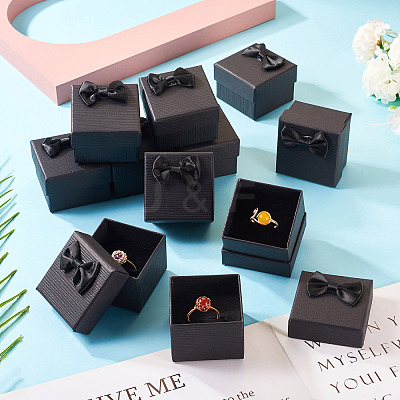 Square Cardboard Paper Ring Gift Storage Boxes CON-TAC0001-17A-1