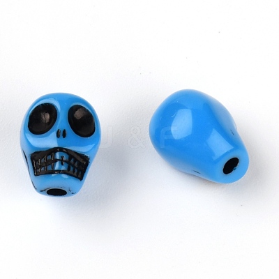 Opaque Acrylic Beads SACR-WH0005-01I-1