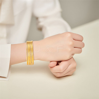 Brass Buddhist Bangle Sets JB641A-1