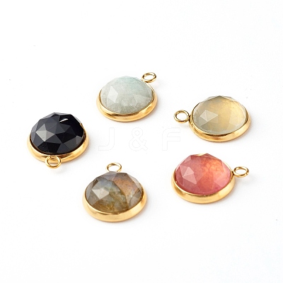 Handmade Natural Mixed Gemstone Pendants PALLOY-JF00791-1