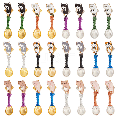12Pcs 6 Styles Alloy Big Pendants PALLOY-DR00004-1