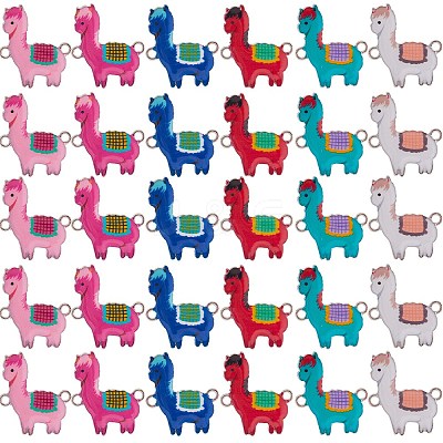 40Pcs Printed Alloy Connector Charms FIND-SC0005-20-1