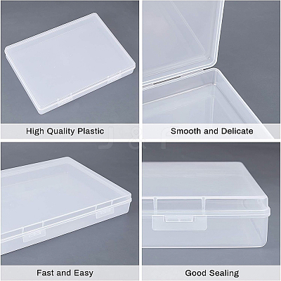 Transparent Plastic Bead Containers CON-BC0006-06B-1