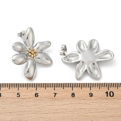 304 Stainless Steel Stud Earrings EJEW-S265-08GP-1