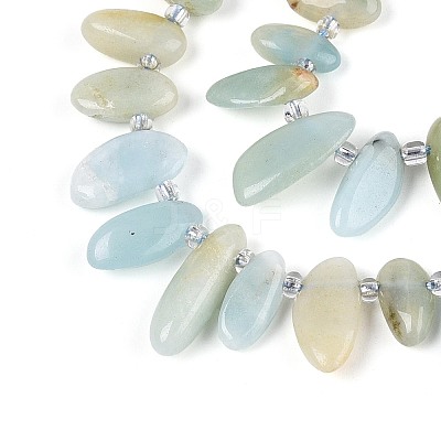 Natural Flower Amazonite Beads Strands G-Z091-A36-1