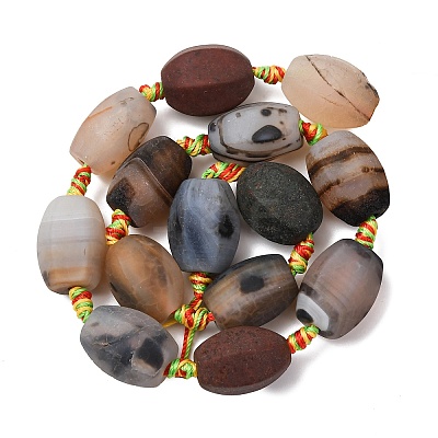 Natural Banded Agate Beads Strands G-F825-D01-02-1