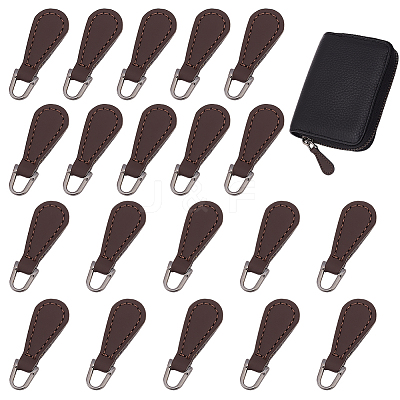 20Pcs PU Leather Zipper Puller FIND-GO0002-93-1