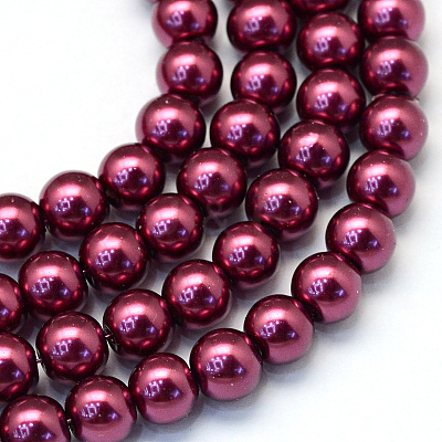 Baking Paint Glass Pearl Bead Strands HY-Q003-3mm-72-1