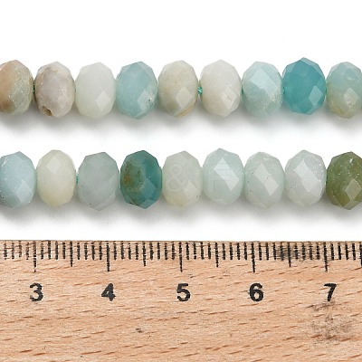 Natural Flower Amazonite Beads Strands G-Z111-A19-1