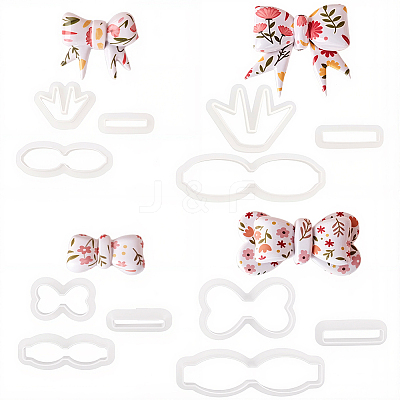 4 Sets 4 Styles Plastic Clay Pressed Molds AJEW-SC0004-09D-1