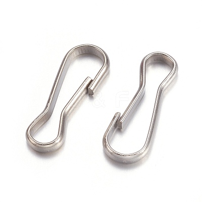 Tarnish Resistant 304 Stainless Steel Keychain Clasp Findings STAS-O105-02P-20mm-1