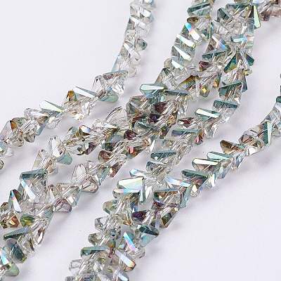 Electroplate Glass Beads Strands EGLA-J145-6mm-HP04-1
