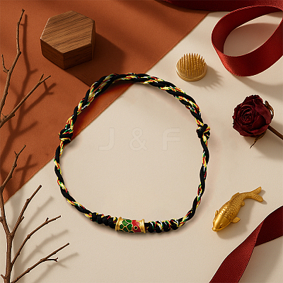 8Pcs 2 Colors Cotton Thread Braided Bracelets BJEW-GO0002-03-1
