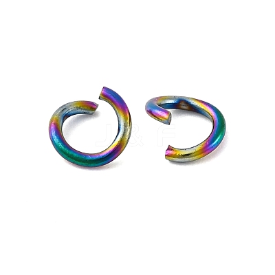 Ion Plating(IP) 304 Stainless Steel Open Jump Rings STAS-N098-062G-01-1