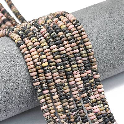Natural Rhodonite Beads Strands G-P575-A39-4x2mm-1