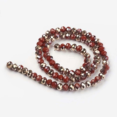 Electroplate Opaque Glass Beads Strands EGLA-A034-P2mm-N18-1
